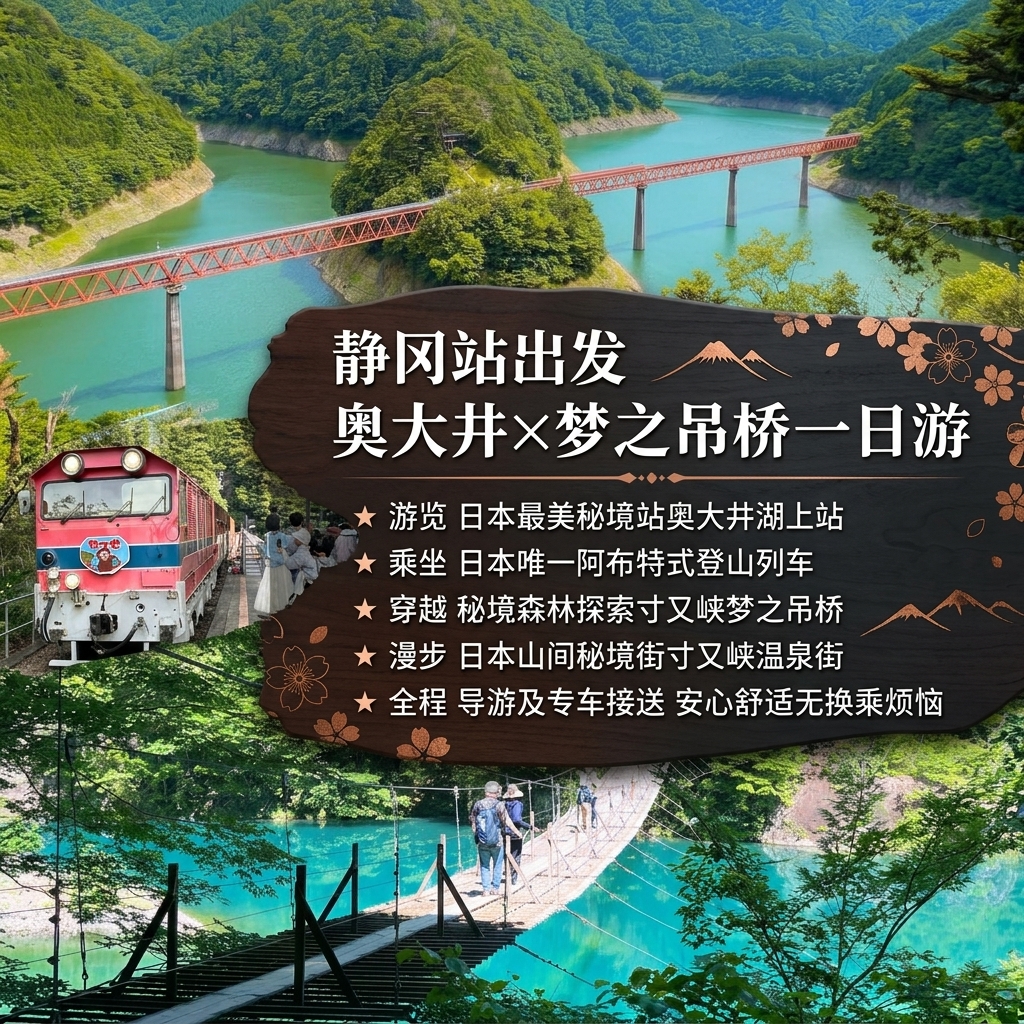 奥大井秘境翡翠湖 × 梦之吊桥